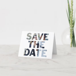 "Minimalistisch" - Save the Date geklappte Karte