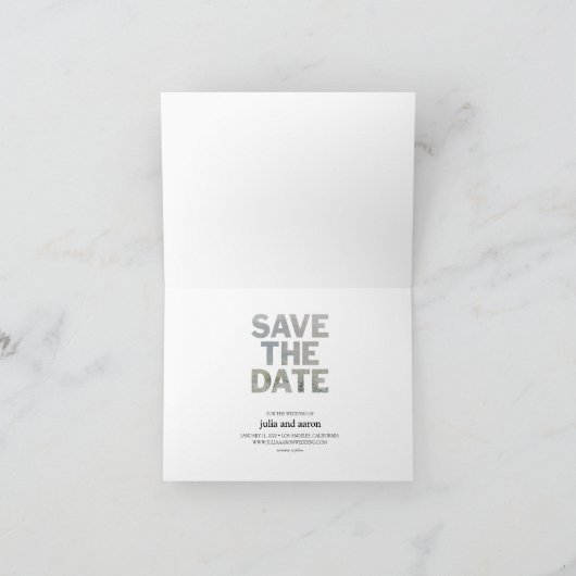 "Minimalistisch" - Save the Date geklappte Karte (Innenseite)