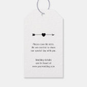 Minimalistisch | SAVE THE DATE | Geschenkmarke | w Geschenkanhänger (Rückseite)