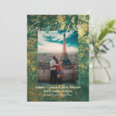 Minimalistisch |Save the Date | Imitate Goldmarmor Save The Date (Stehend Vorderseite)