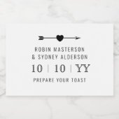 Minimalistisch | SAVE THE DATE | Mini-Etikett | we Schaumweinetikett (Einzelnes Label)