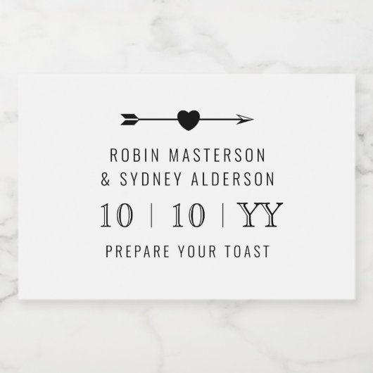 Minimalistisch | SAVE THE DATE | Mini-Etikett | we Schaumweinetikett (Einzelnes Label)