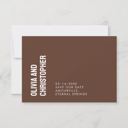 Minimalistisch, Save the Date mit QR-Code (Vorderseite)