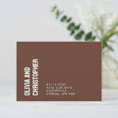 Minimalistisch, Save the Date mit QR-Code (Stehend Vorderseite)