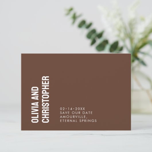 Minimalistisch, Save the Date mit QR-Code (Stehend Vorderseite)