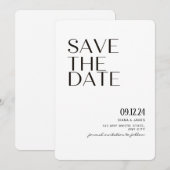 Minimalistisch Save the Date moderne Hochzeitseinl (Vorne/Hinten)