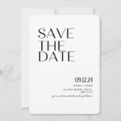 Minimalistisch Save the Date moderne Hochzeitseinl (Vorderseite)