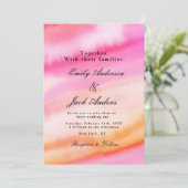 Minimalistisch Save the Date | Wasserfarbenhochzei (Stehend Vorderseite)