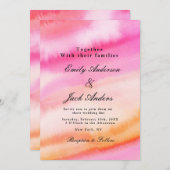 Minimalistisch Save the Date | Wasserfarbenhochzei (Vorne/Hinten)