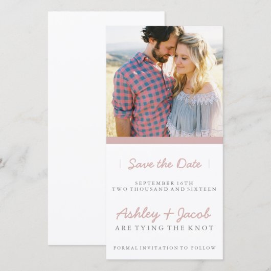 Minimalistisch Save the Date | WEDDINGS (Vorne/Hinten)