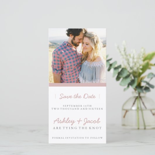 Minimalistisch Save the Date | WEDDINGS (Stehend Vorderseite)
