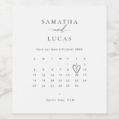 Minimalistisch Save the Date Weinetikett (Einzelnes Label)