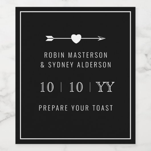 Minimalistisch | SAVE THE DATE | Weinetikett | Sch (Einzelnes Label)