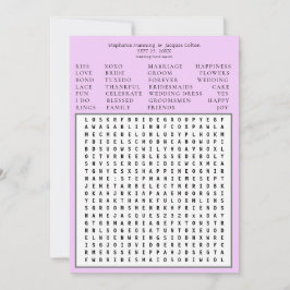 Minimalistisch Save the Date Word-Suche - Lavendel Einladung