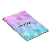 Minimalistisch schimmernd pink und blau ombre notizblock (Rechte Seite)