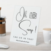 Minimalistisch, schläfst! Wedding Hashtag Sign Sockelschild (In SItu)