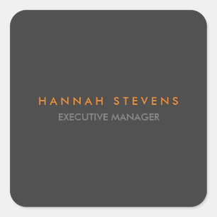 Minimalistisch Schlicht Grau Beruflich Moderne Quadratischer Aufkleber