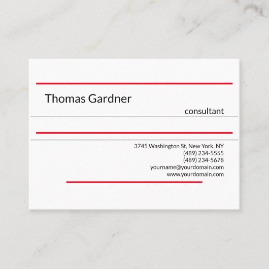 Minimalistisch Schlicht kreativ Moderne Visitenkarte (Vorderseite)