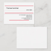 Minimalistisch Schlicht kreativ Moderne Visitenkarte (Vorne/Hinten)