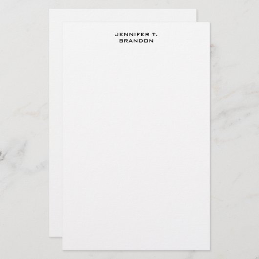 Minimalistisch Schlicht modern Beruflich Briefpapier (Vorne/Hinten)