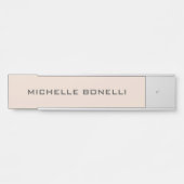 Minimalistisch Schlicht modern Türschild (Vorderseite )