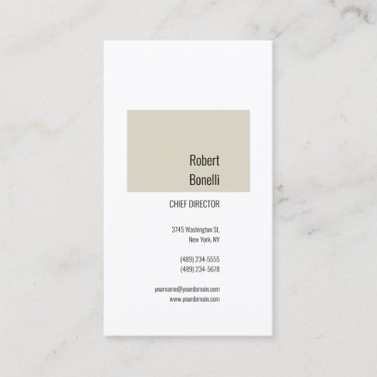 Minimalistisch Schlicht modern Visitenkarte (Vorderseite)