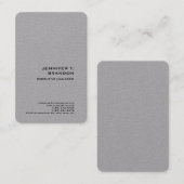 Minimalistisch Schlicht Modernes Beruflich Grau Visitenkarte (Vorne/Hinten)