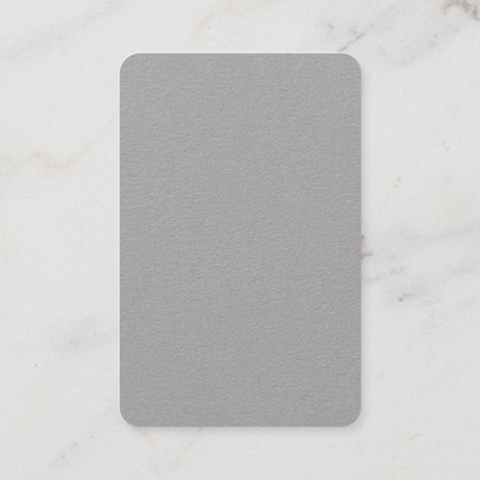 Minimalistisch Schlicht Modernes Beruflich Grau Visitenkarte (Rückseite)