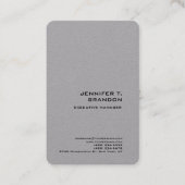 Minimalistisch Schlicht Modernes Beruflich Grau Visitenkarte (Vorderseite)
