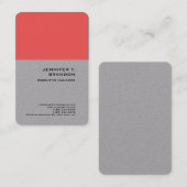 Minimalistisch Schlicht Modernes Beruflich Grau Visitenkarte (Vorne/Hinten)