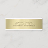 Minimalistisch Schlicht Modernes Berufliches Elega Mini Visitenkarte (Rückseite)