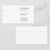 Minimalistisch Schlicht Modernes Berufliches Elega Visitenkarte (Vorne/Hinten)