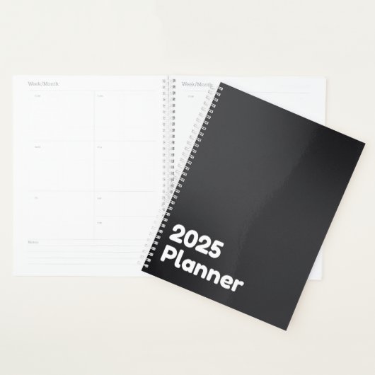Minimalistisch Schwarz 2025 Planer (Anzeige)