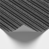 Minimalistisch Schwarz Abstrakt Bohemische Weihnac Geschenkpapier (Ecke)