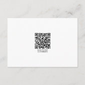 Minimalistisch Schwarz auf der weißen Online-RSVP- Begleitkarte (Rückseite)