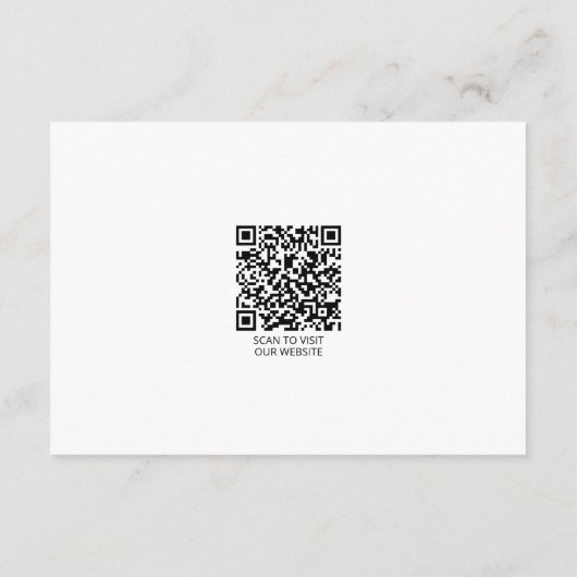 Minimalistisch Schwarz auf der weißen Online-RSVP- Begleitkarte (Rückseite)