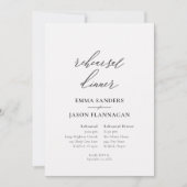 Minimalistisch Schwarz auf Weiß Einladung (Vorderseite)