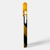Minimalistisch-Schwarz-Gelb-Monogramm-Gehäuse Case-Mate iPhone Hülle (Rückseite / Links)