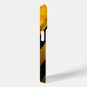 Minimalistisch-Schwarz-Gelb-Monogramm-Gehäuse Case-Mate iPhone Hülle (Rückseite / Rechts)