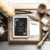 Minimalistisch | Schwarz in einer Hochzeitseinladu Einladung