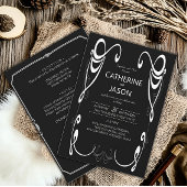Minimalistisch | Schwarz in einer Hochzeitseinladu Einladung