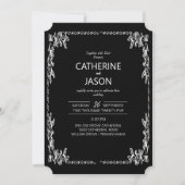 Minimalistisch | Schwarz in einer Hochzeitseinladu Einladung (Vorderseite)
