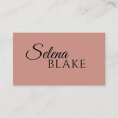 Minimalistisch Schwarz/Rosa | Moderner QR-Code Visitenkarte (Vorderseite)