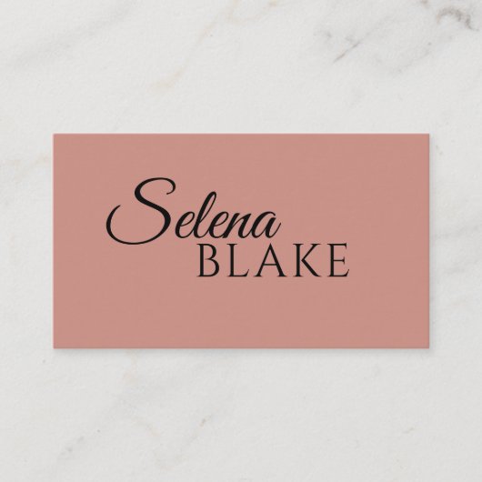 Minimalistisch Schwarz/Rosa | Moderner QR-Code Visitenkarte (Vorderseite)