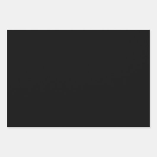 Minimalistisch schwarz solide schlicht elegante mo geschenkpapier set (Vorderseite 2)