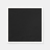 Minimalistisch schwarz solide schlicht moderne ele serviette (Vorderseite)