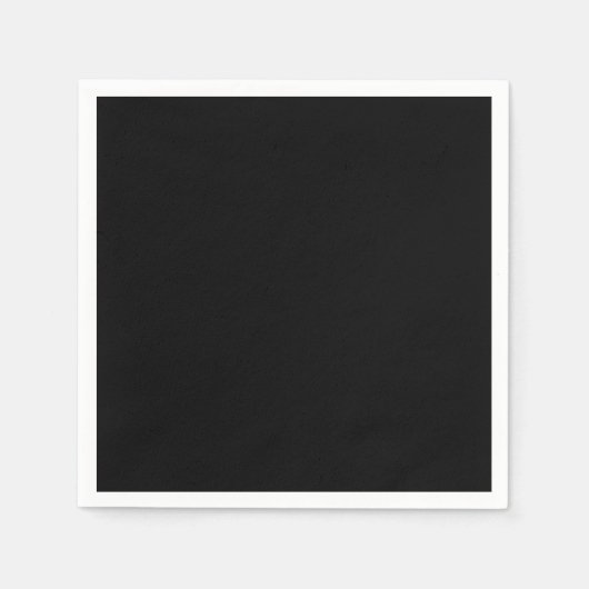 Minimalistisch schwarz solide schlicht moderne ele serviette (Vorderseite)