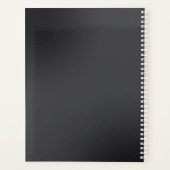 Minimalistisch Schwarz unbedruckt Planer (Rückseite)