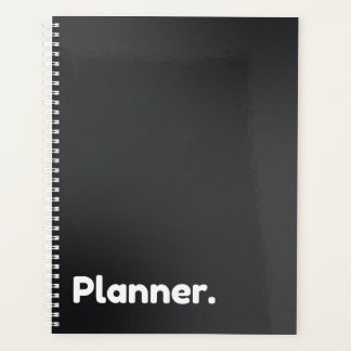 Minimalistisch Schwarz unbedruckt Planer