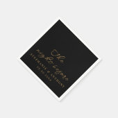 Minimalistisch Schwarz und Gold Die Nacht vor der  Serviette (Ecke)